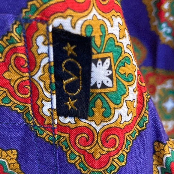 Valentino Men's Purple and Orange Beachwear Shirt - Picture 6 of 10